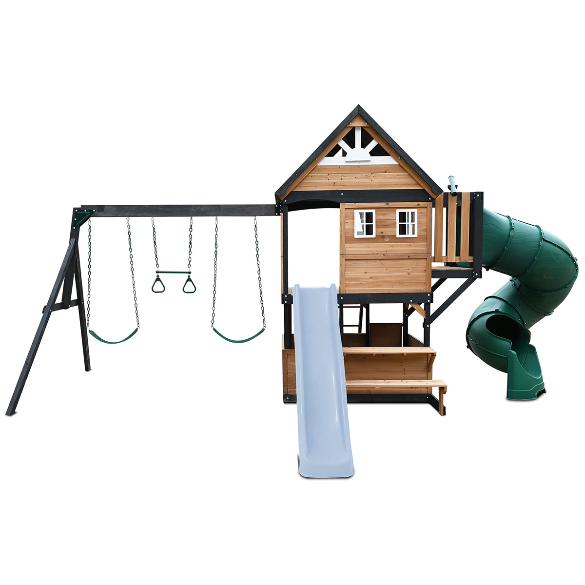 Lifespan Kids Claremont Swing Set &amp; Play Centre with 2.2m Slide (Pastel Blue)-Baby &amp; Kids > Baby &amp; Kid&