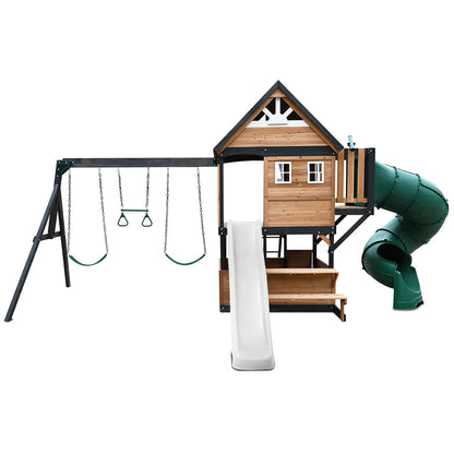 Lifespan Kids Claremont Swing Set &amp; Play Centre with 2.2m Slide (White)-Baby &amp; Kids > Baby &amp; Kid&