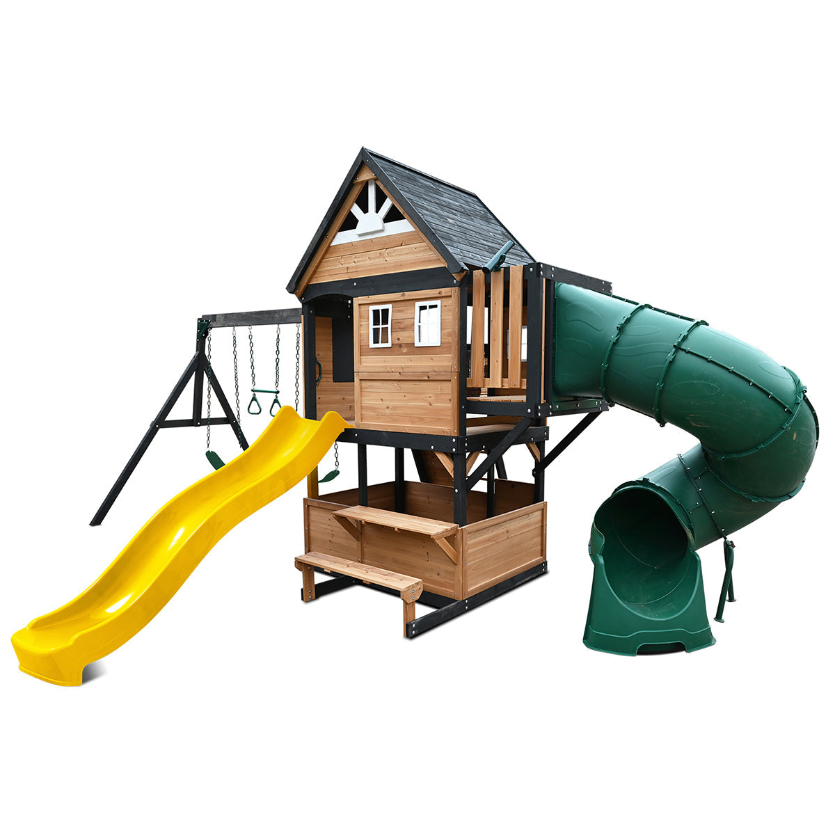Lifespan Kids Claremont Swing Set &amp; Play Centre with 2.2m Slide (Yellow)-Baby &amp; Kids > Baby &amp; Kid&