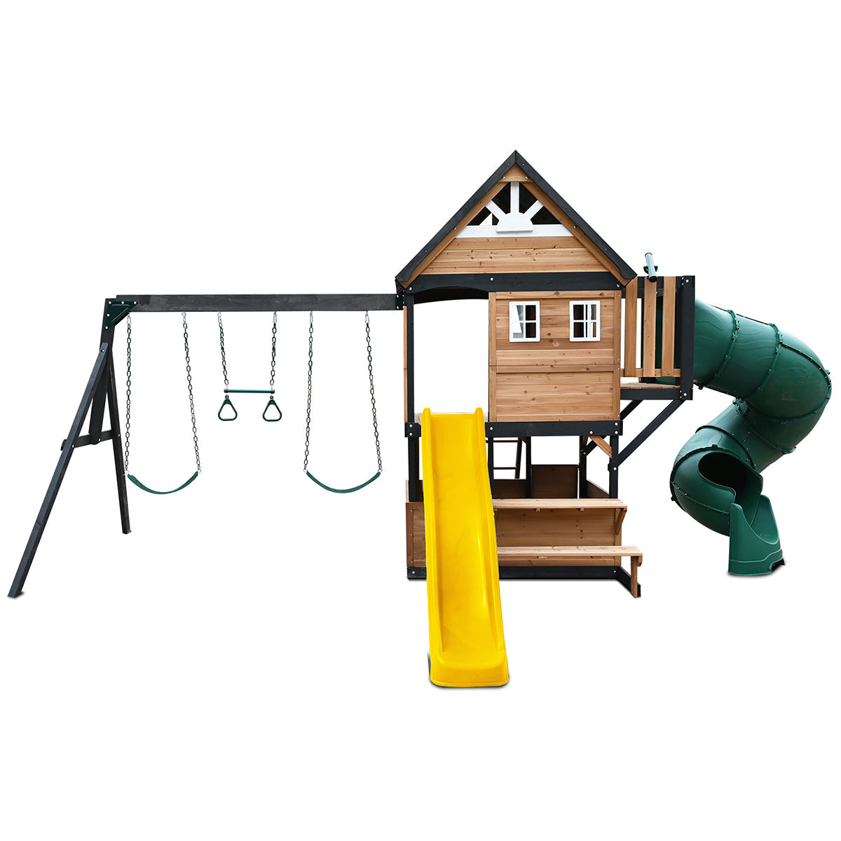 Lifespan Kids Claremont Swing Set &amp; Play Centre with 2.2m Slide (Yellow)-Baby &amp; Kids > Baby &amp; Kid&