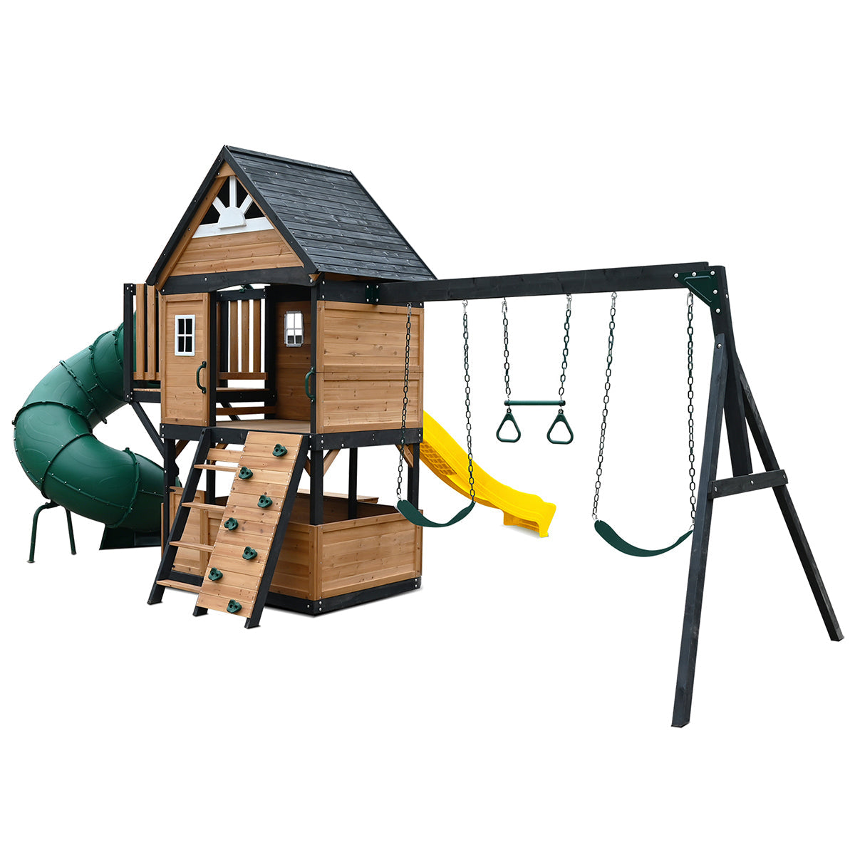 Lifespan Kids Claremont Swing Set &amp; Play Centre with 2.2m Slide (Yellow)-Baby &amp; Kids > Baby &amp; Kid&