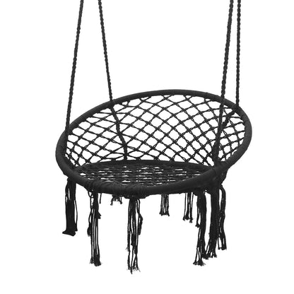 Lifespan Kids Hammock Hanging Swing Chair with Cushions in Black-Baby &amp; Kids > Baby &amp; Kid&