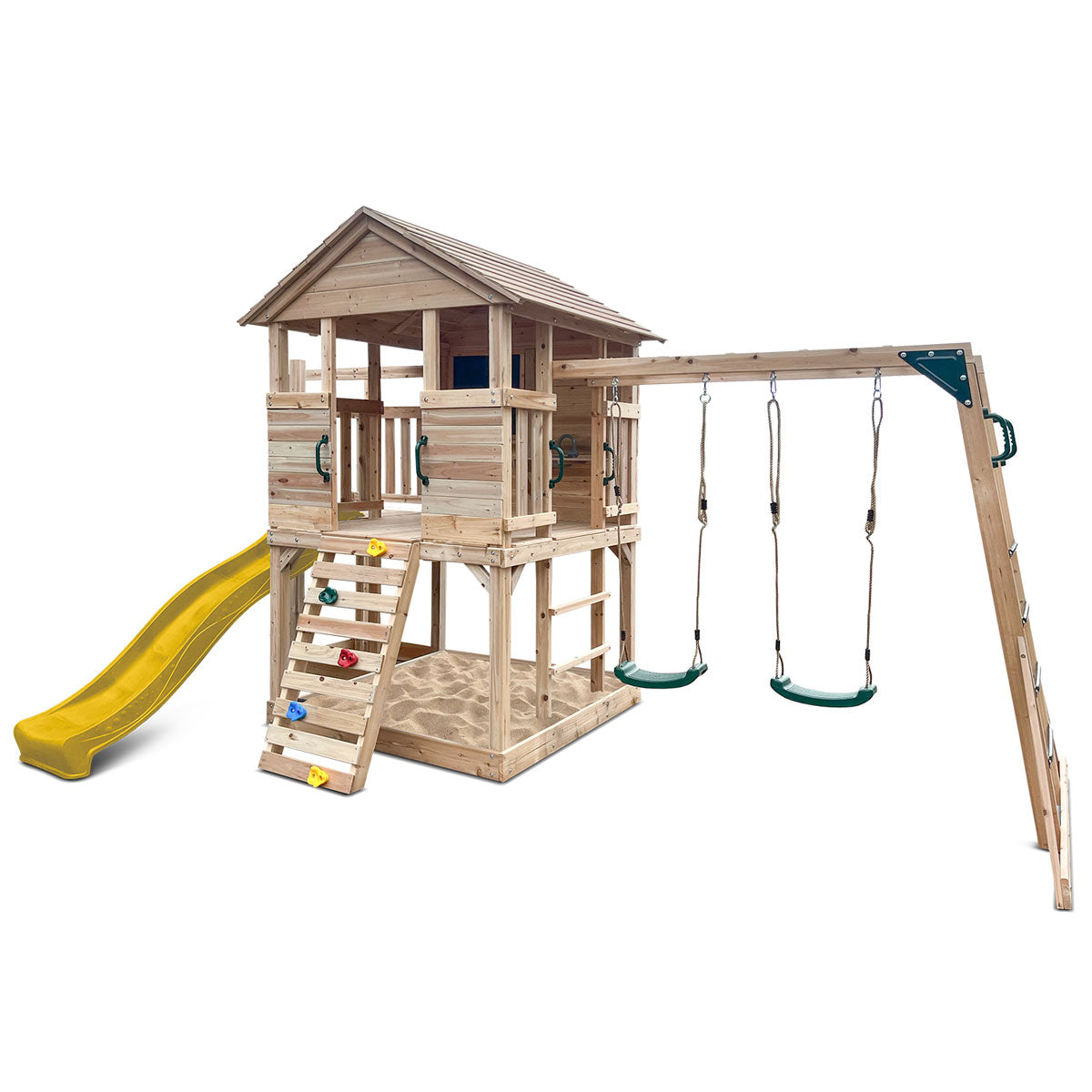 Lifespan Kids Kingston Cubby House with 2.2m Yellow Slide-Baby &amp; Kids > Baby &amp; Kid&