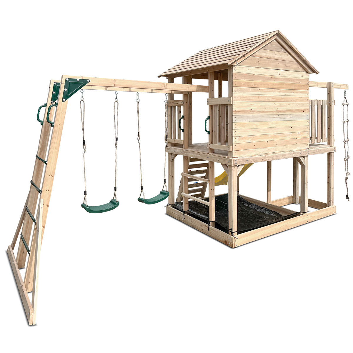 Lifespan Kids Kingston Cubby House with 2.2m Yellow Slide-Baby &amp; Kids > Baby &amp; Kid&
