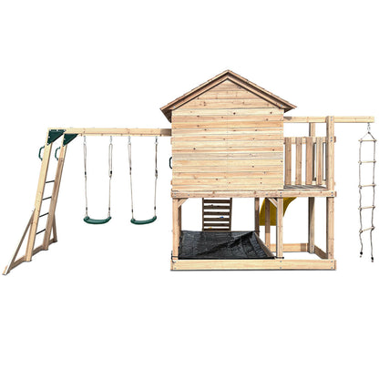 Lifespan Kids Kingston Cubby House with 2.2m Yellow Slide-Baby &amp; Kids > Baby &amp; Kid&