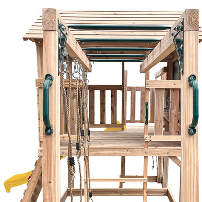 Lifespan Kids Kingston Cubby House with 2.2m Yellow Slide-Baby &amp; Kids > Baby &amp; Kid&