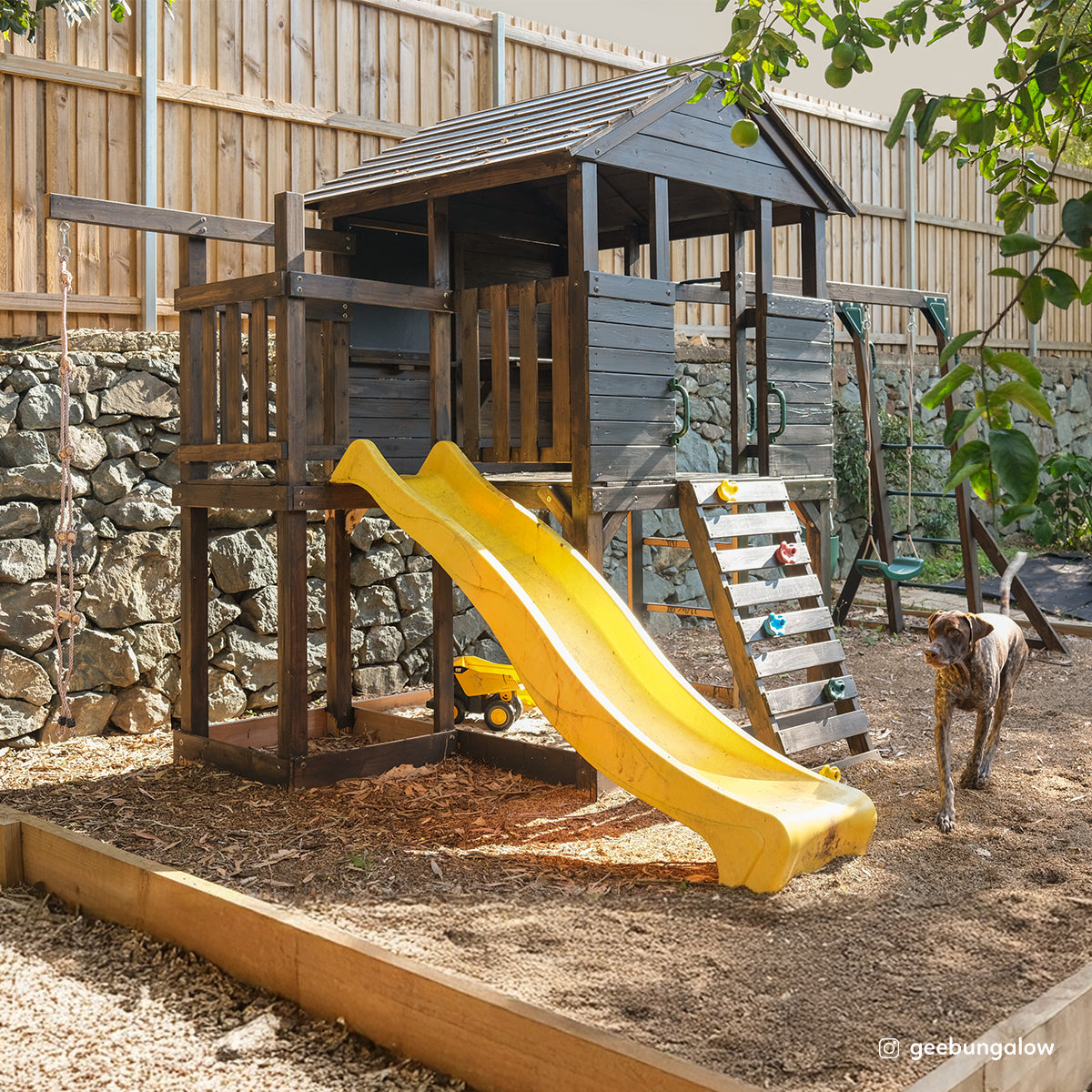 Lifespan Kids Kingston Cubby House with 2.2m Yellow Slide-Baby &amp; Kids > Baby &amp; Kid&