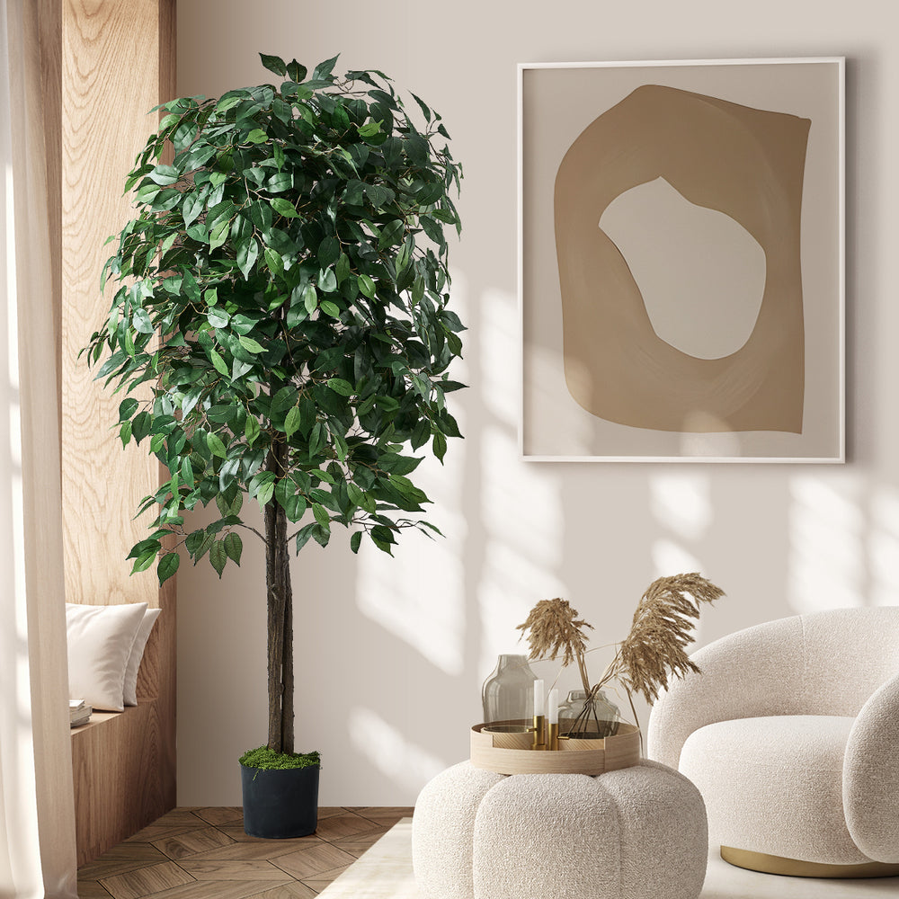 Livsip 180cm Artificial Ficus Tree Lifelike Faux Potted Plants-Faux Plant-PEROZ Accessories