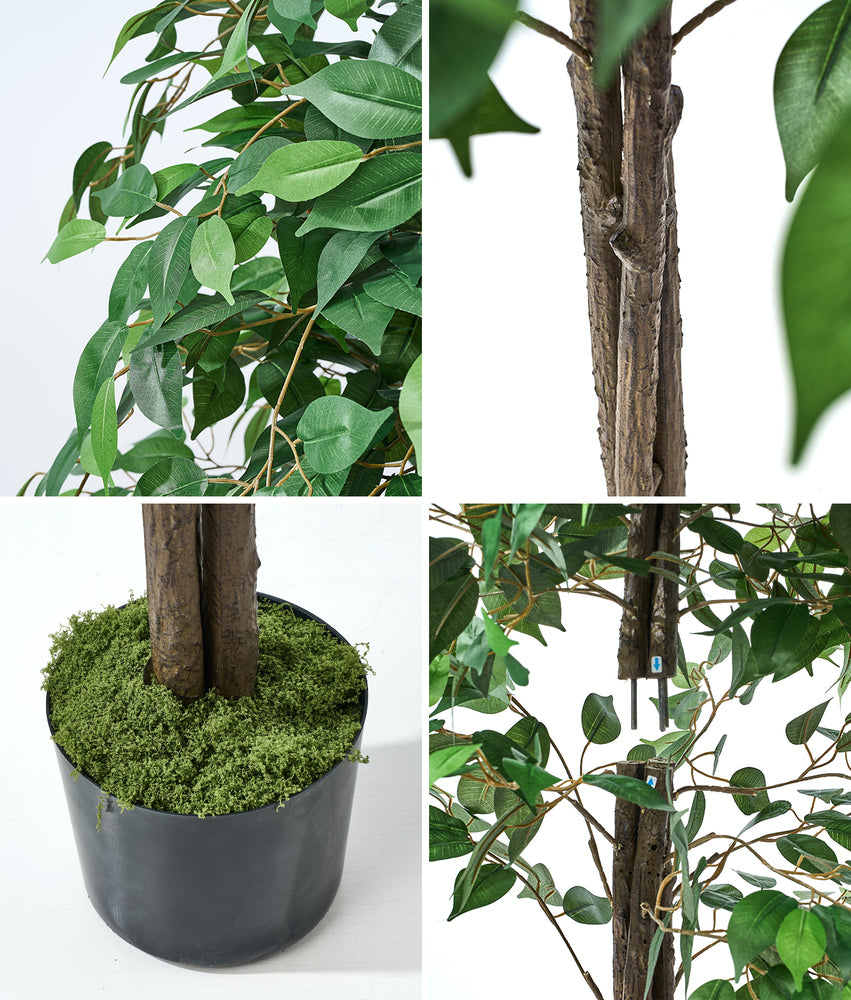 Livsip 180cm Artificial Ficus Tree Lifelike Faux Potted Plants-Faux Plant-PEROZ Accessories
