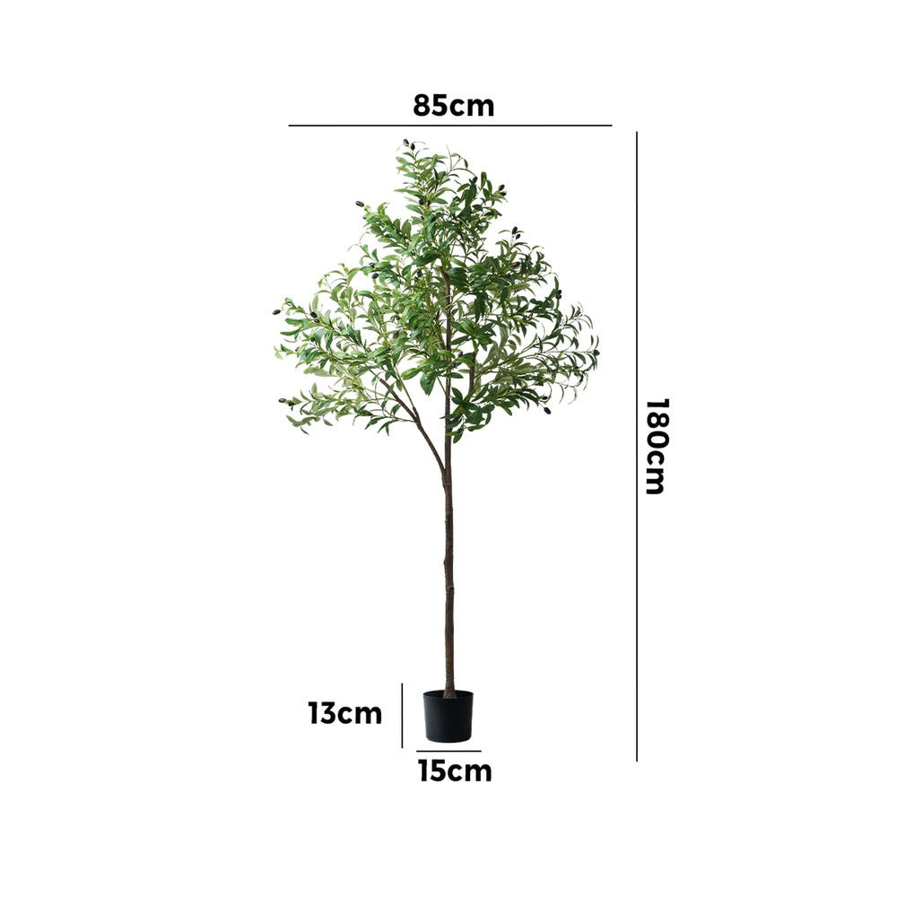 Livsip 180cm Artificial Olive Tree Lifelike Faux Potted Plants-Faux Plant-PEROZ Accessories