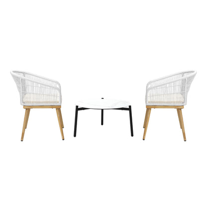 Livsip 2 Seater Outdoor Patio Setting 70cm Table-Outdoor Patio Set-PEROZ Accessories