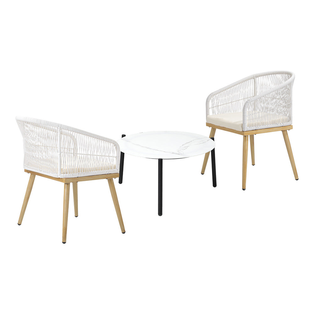 Livsip 2 Seater Outdoor Patio Setting 70cm Table-Outdoor Patio Set-PEROZ Accessories