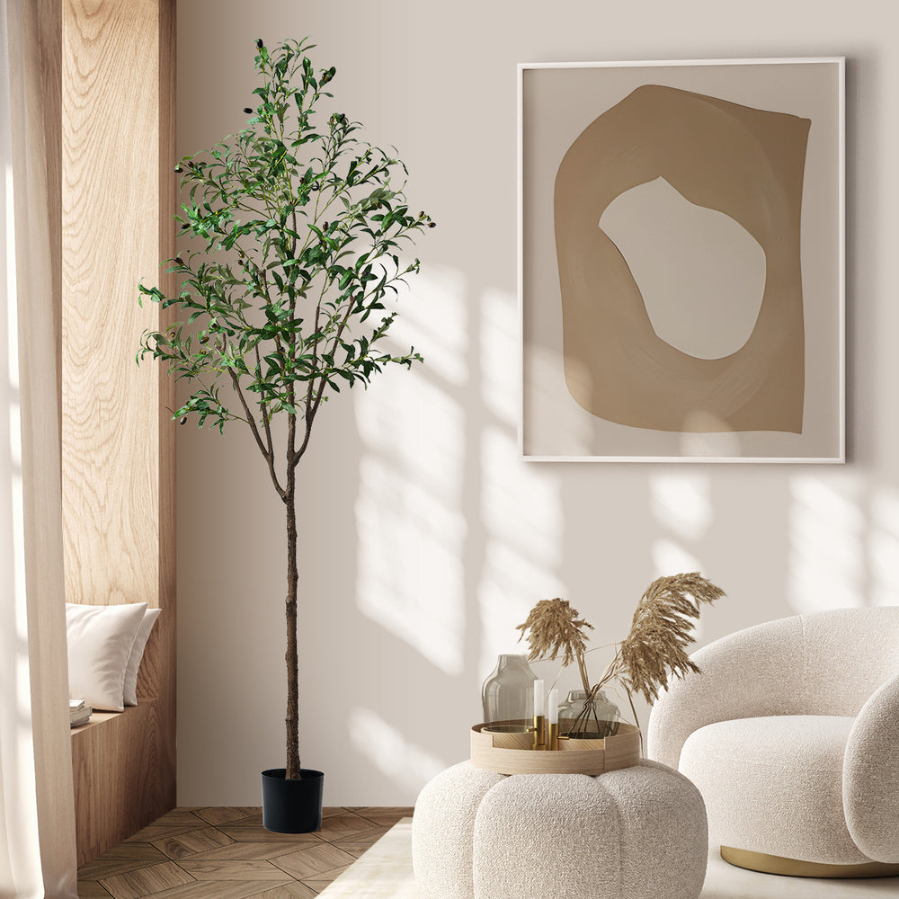 Livsip 210cm Artificial Olive Tree Lifelike Tall Faux Potted Plants-Faux Plant-PEROZ Accessories