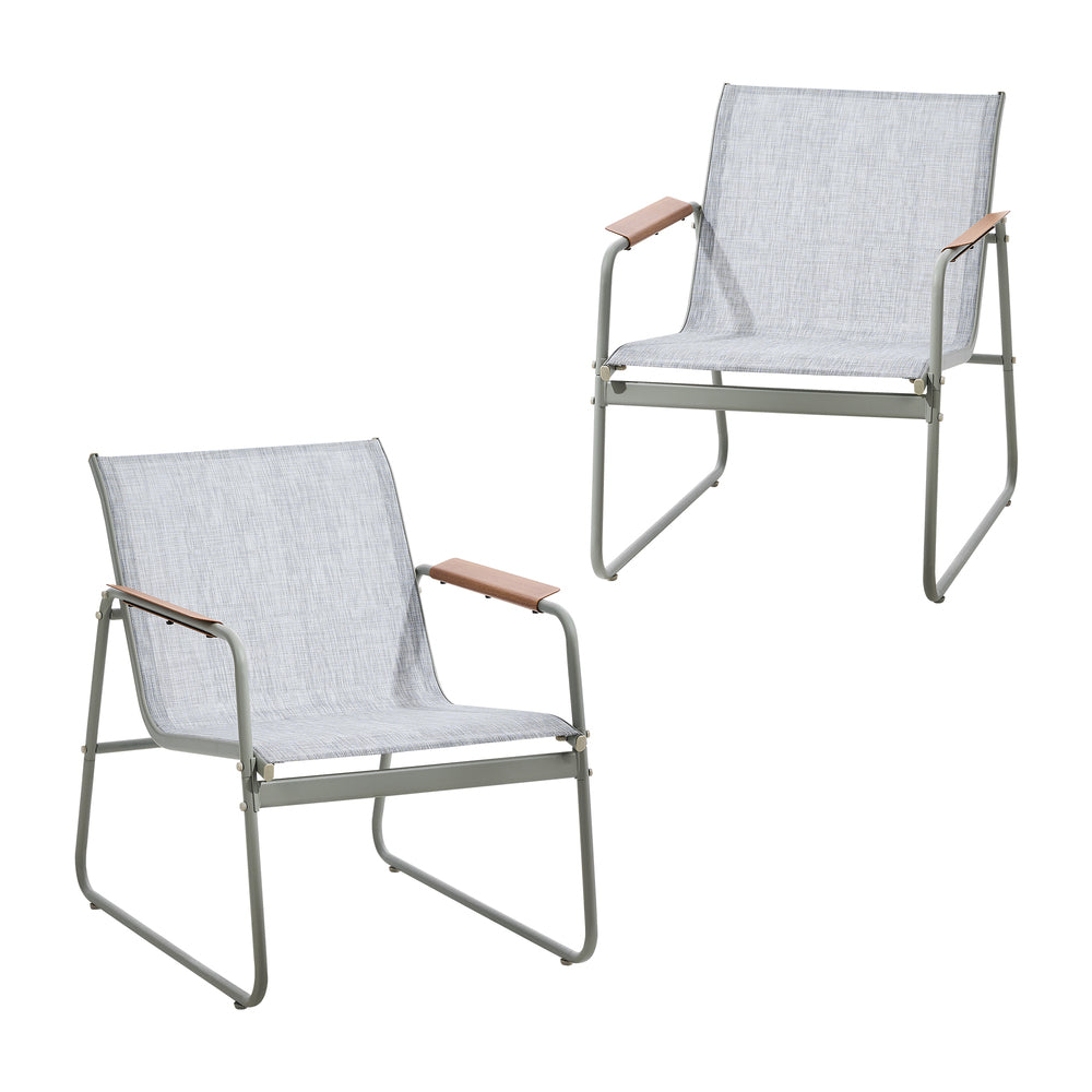 Livsip 2PCS Outdoor Patio Armchair Textilene-Outdoor Patio Set-PEROZ Accessories