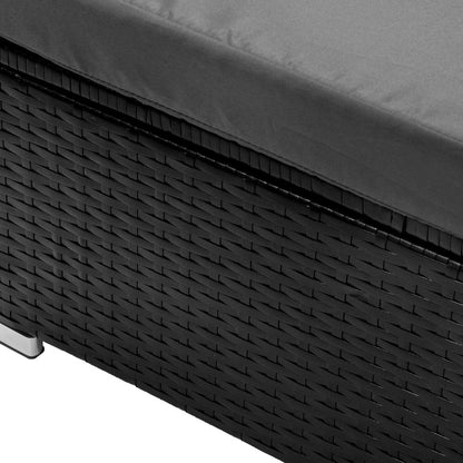 Livsip 2x Sun Lounge Wicker Lounger with Adjustable Backrest-Sun Lounge-PEROZ Accessories