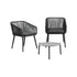 Livsip 3 Piece Outdoor Lounge Set Polyester rope detailing-Outdoor Patio Set-PEROZ Accessories