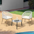 Livsip 3 Piece Outdoor Patio Set Lounge Furniture Sets 50cm Table-Outdoor Patio Set-PEROZ Accessories