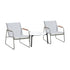 Livsip 3PCS Outdoor Bistro Set Patio Chair 70cm White Table Textilene-Outdoor Patio Set-PEROZ Accessories