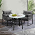 Livsip 3PCS Outdoor Dining Set Round Table PE Wicker Chairs-Outdoor Dining Set-PEROZ Accessories