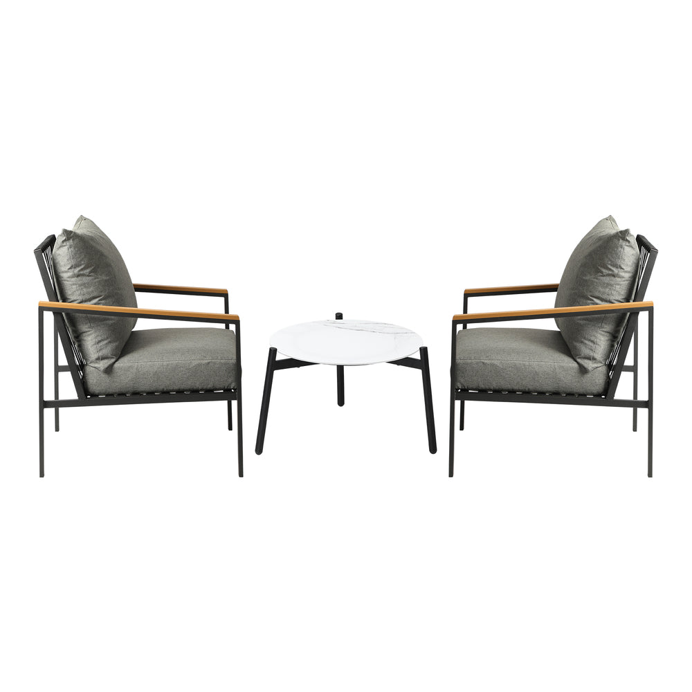 Livsip 3PCS Outdoor Lounge Set Coffee Side Table with Chairs-Outdoor Patio Set-PEROZ Accessories