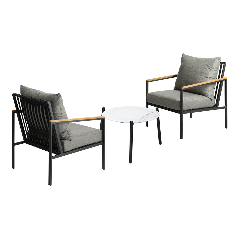 Livsip 3PCS Outdoor Lounge Set Coffee Side Table with Chairs-Outdoor Patio Set-PEROZ Accessories