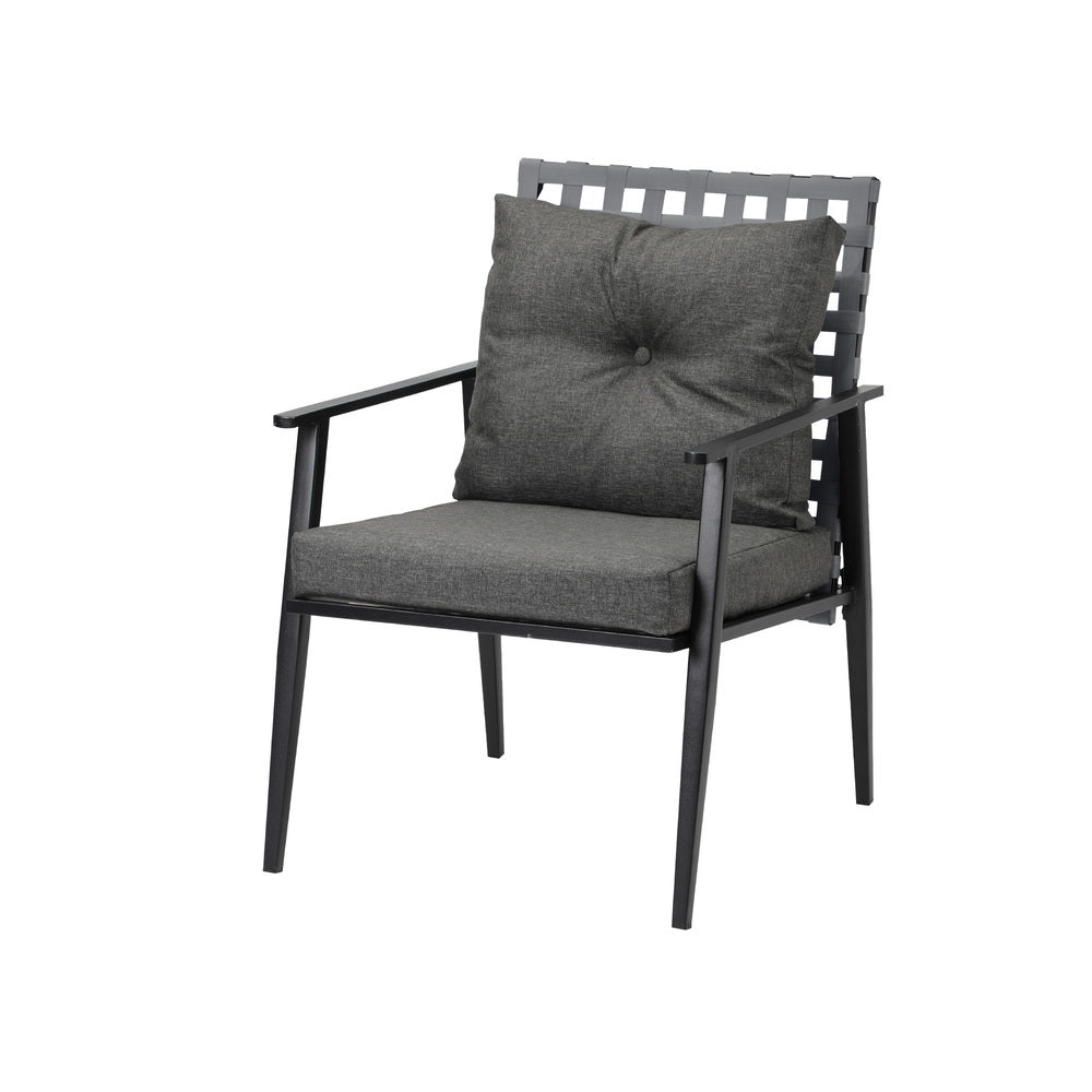 Livsip 3PCS Outdoor Patio Set 50CM Grey Marble Table Rattan Chairs-Outdoor Patio Set-PEROZ Accessories