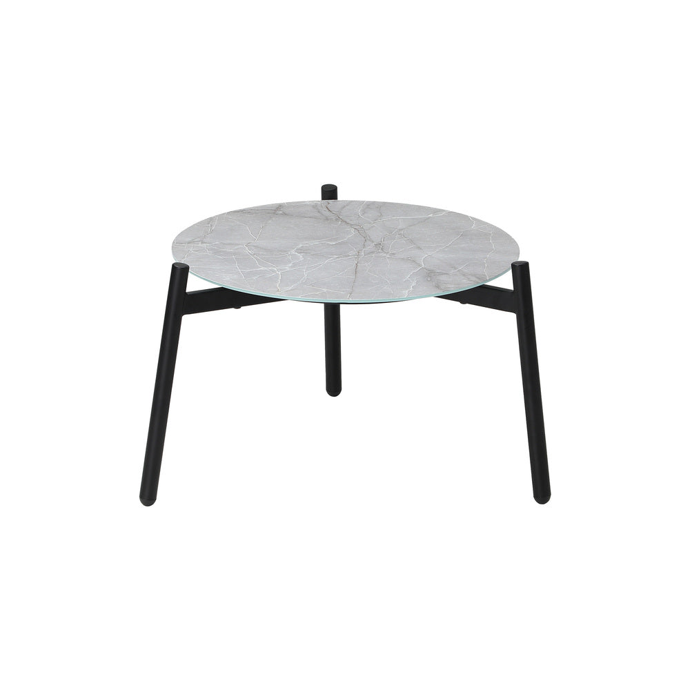 Livsip 3PCS Outdoor Patio Set 50cm Grey Table Cushioned Armchairs-Outdoor Patio Set-PEROZ Accessories
