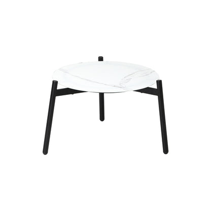 Livsip 3PCS Outdoor Patio Set 50cm White Table Cushioned Armchairs-Outdoor Patio Set-PEROZ Accessories