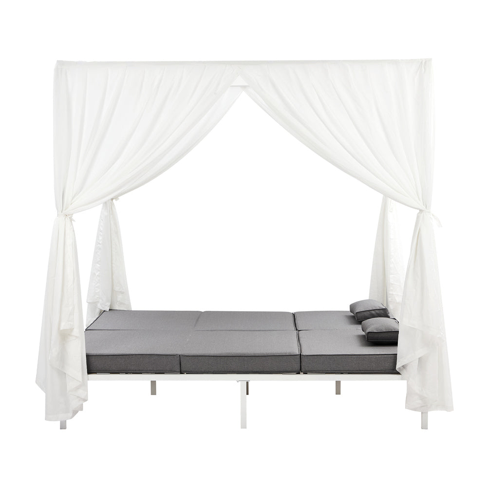 Livsip 3PCS Outdoor Sun Lounger Wicker Lounge Table Chairs Beige-Sun Lounge-PEROZ Accessories