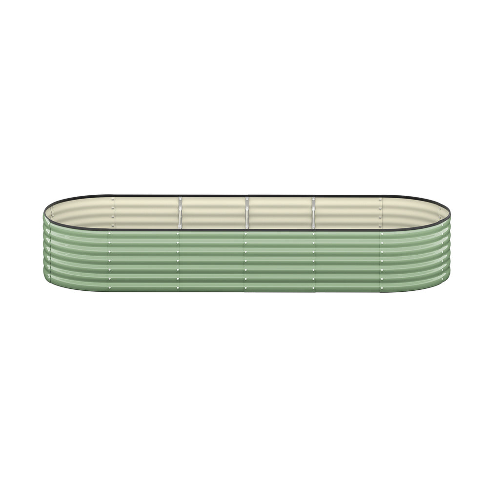 Livsip 3x Garden Bed 240x80x56cm Planter Box Raised Container Galvanised Green-Garden Bed-PEROZ Accessories