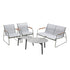 Livsip 4 Seater Outdoor Lounge Set Patio Set Grey Table-Outdoor Patio Set-PEROZ Accessories