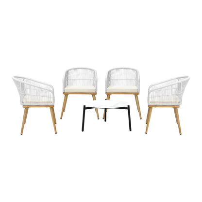 Livsip 4 Seater Outdoor Patio Set 70cm Table-Outdoor Patio Set-PEROZ Accessories