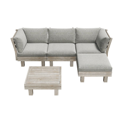 Livsip 4 Seater Outdoor Sofa Set Lounge Setting Table Chair-Outdoor Sofa Set-PEROZ Accessories