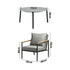 Livsip 4PCS Outdoor Lounge Set Grey 70cm Coffee Table with Chairs-Outdoor Patio Set-PEROZ Accessories