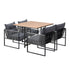 Livsip 5PCS Outdoor Dining Set Garden Table Chairs with Cushions-Outdoor Dining Set-PEROZ Accessories