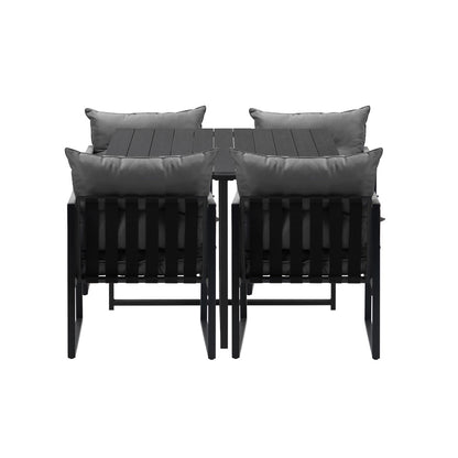 Livsip 5PCS Outdoor Dining Set Garden Table Sofa Chairs with Cushions-Outdoor Dining Set-PEROZ Accessories