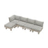 Livsip 5PCS Outdoor Furniture Sofa Set Wooden Lounge Setting-Outdoor Sofa Set-PEROZ Accessories