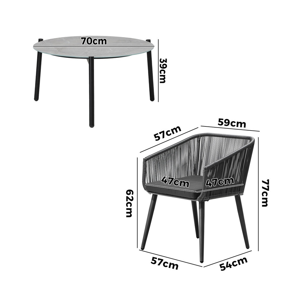 Livsip 5pc Outdoor Patio Set Lounge Furniture Setting-Outdoor Patio Set-PEROZ Accessories