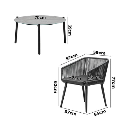 Livsip 5pc Outdoor Patio Set Lounge Furniture Setting-Outdoor Patio Set-PEROZ Accessories