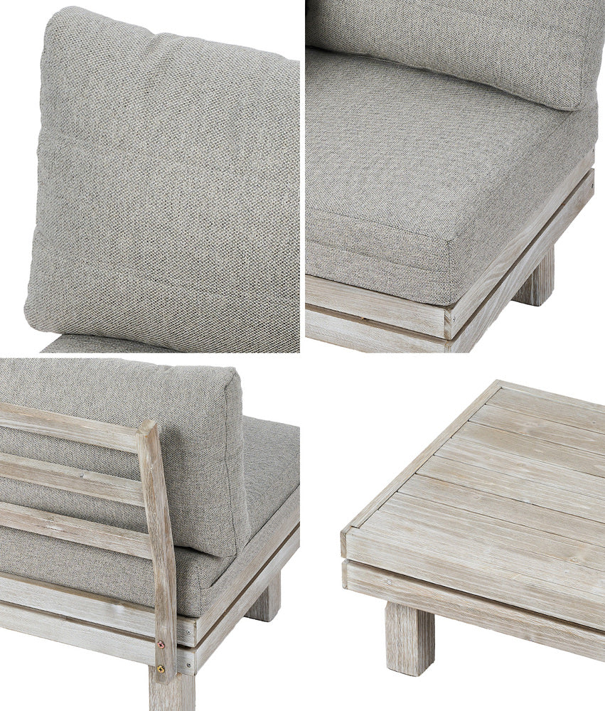 Livsip 6 Piece Outdoor Furniture Sofa Set Wooden Lounge Setting-Outdoor Sofa Set-PEROZ Accessories