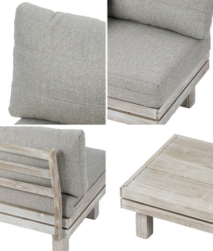 Livsip 6 Piece Outdoor Furniture Sofa Set Wooden Lounge Setting-Outdoor Sofa Set-PEROZ Accessories