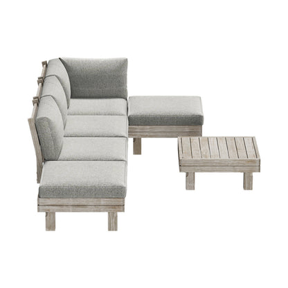 Livsip 6 Piece Outdoor Furniture Sofa Set Wooden Lounge Setting-Outdoor Sofa Set-PEROZ Accessories