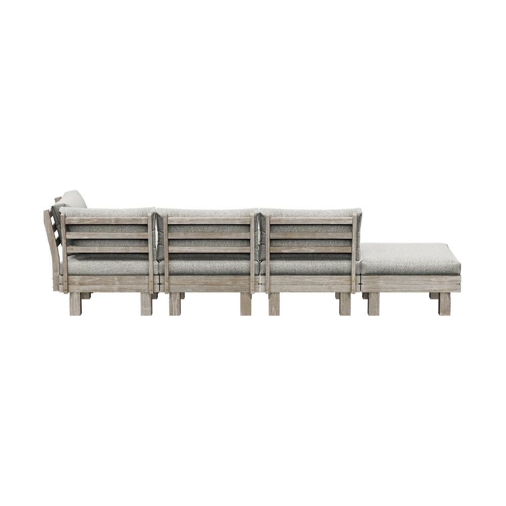 Livsip 6 Piece Outdoor Furniture Sofa Set Wooden Lounge Setting-Outdoor Sofa Set-PEROZ Accessories