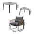 Livsip 6PCS Outdoor Patio Set Grey Coffee Table Set Rattan Chairs-Outdoor Patio Set-PEROZ Accessories