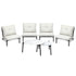 Livsip 6PCS Outdoor Sofa Set 2-in-1 Coffee Table with Chairs Beige-Outdoor Sofa Set-PEROZ Accessories