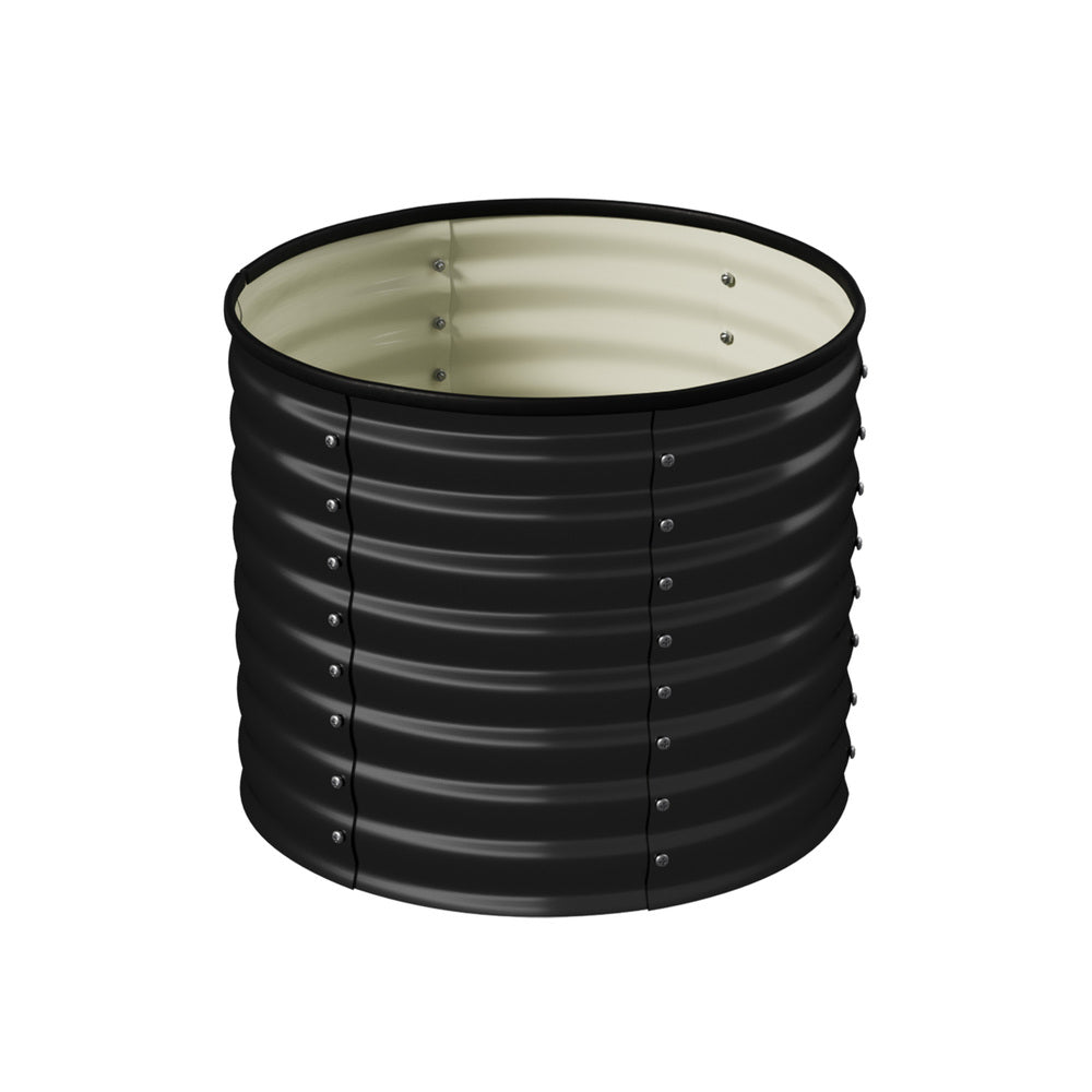 Livsip Garden Bed 80x68cm Galvanised Steel Round-Garden Bed-PEROZ Accessories