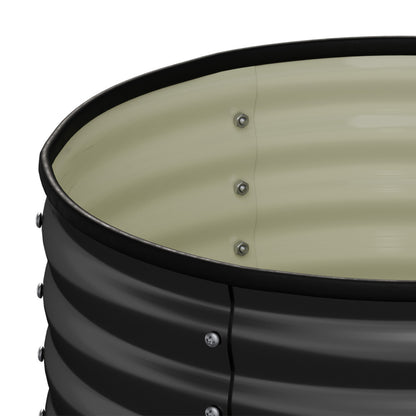 Livsip Garden Bed 80x68cm Galvanised Steel Round-Garden Bed-PEROZ Accessories
