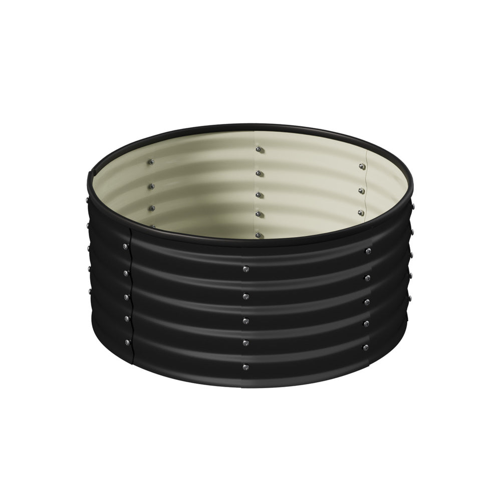 Livsip Garden Bed 90x45cm Galvanised Steel Round-Garden Bed-PEROZ Accessories