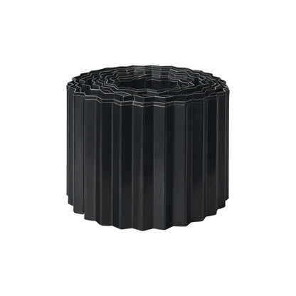 Livsip Garden Edging 20mx15cm Lawn Edge Border Fence Steel Black-Garden Bed-PEROZ Accessories