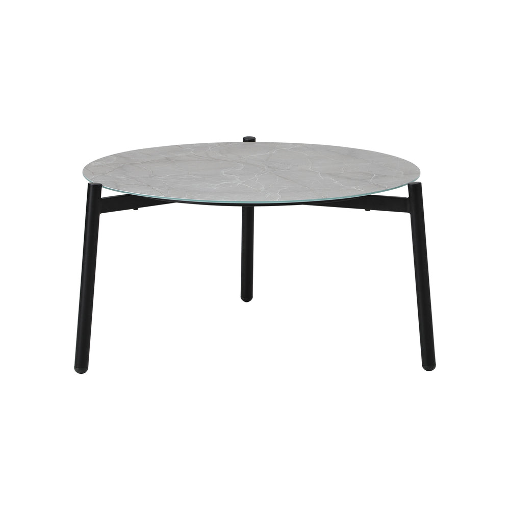 Livsip Outdoor Coffee Side Marble Table Desk 50cm Grey-Outdoor Table-PEROZ Accessories